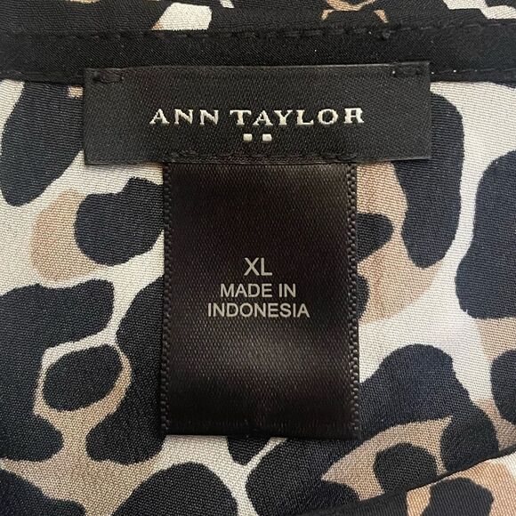Ann Taylor Factory Leopard Print Top size XL - Picture 3 of 4